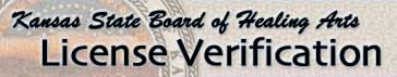Kansas State Board of Healing Arts License Verification